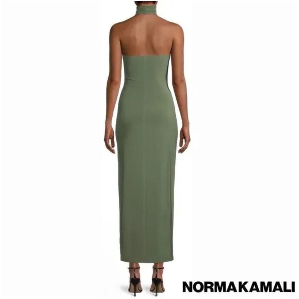 Norma Kamali Halter Turtle Neck Gown - Picture 3 of 5